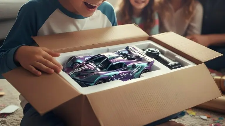 Bugatti RC Iridescence chameleon vert violet dans garage de luxe