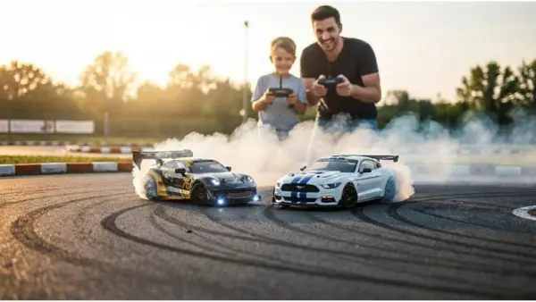 Voiture RC Super Drift — 4 couleurs Bleu Blanc Jaune Noir