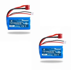 2 Batteries 7.4V / 1200mAh - Connecteurs 4 Broches