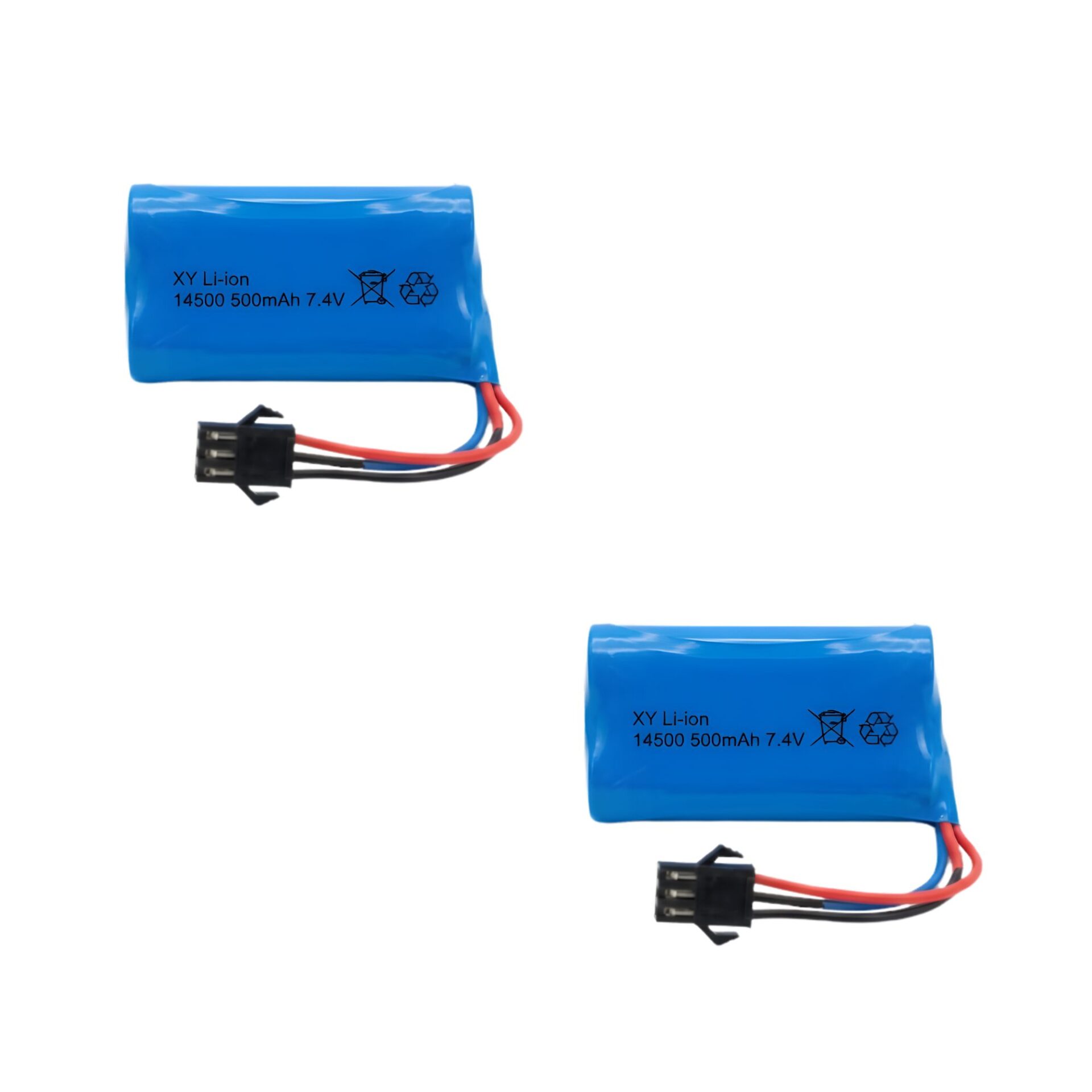 2 Batteries 7.4V / 500mAh - Connecteurs 4 Broches