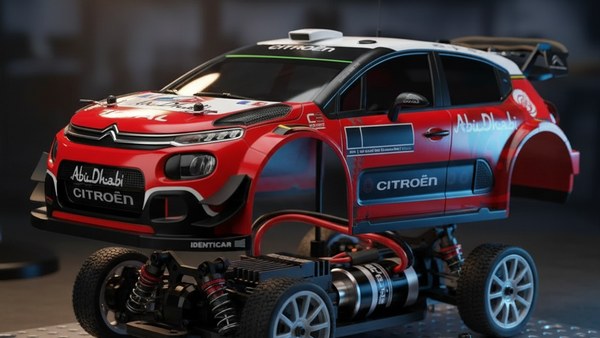 Voiture télécommandée WRC C3 — moteur brushless et électronique embarquée