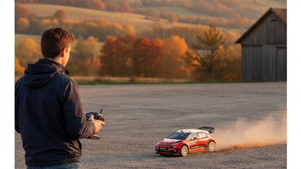Voiture télécommandée WRC C3 — pilotage radio 2.4 GHz en plein air