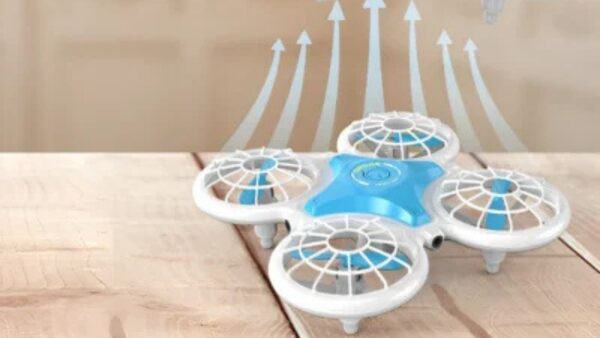 Mini Drone Halofly Bleu maintien altitude automatique baromètre stable indoor