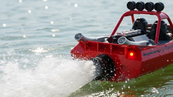 Bateau Turbojet TY725 buse jet eau closeup macro pompe propulsion sans helice
