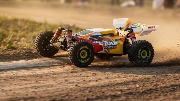 Buggy Apex-GT 14 compression suspension sortie virage rouge amortisseurs métal