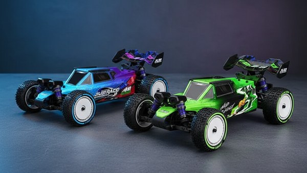 Hero studio duo Volt-X 12 — variantes Bleu cyan et Vert lime côte à côte