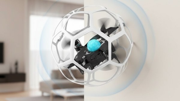Drone Aero Striker 360 Blanc rebond mur antichoc cage sphérique protection