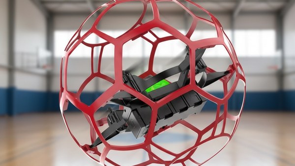 Drone Aero Striker 360 Rouge vol stationnaire gymnase intérieur hover stable