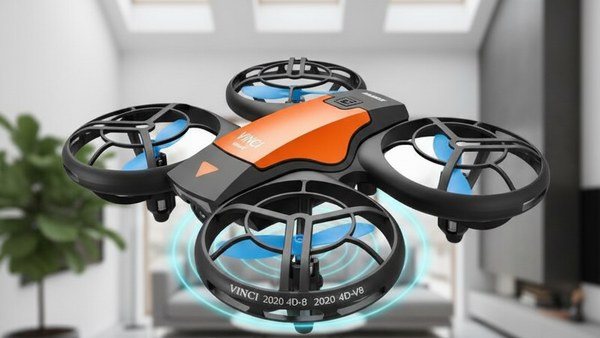 Mini Drone AeroX Vinci orange vol stationnaire indoor maintien altitude