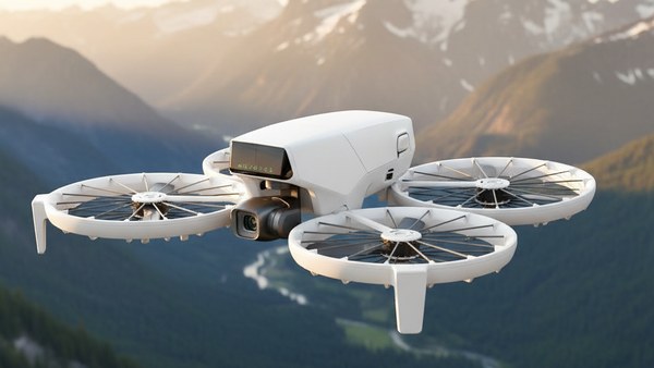 DJI Flip vidéo 4K paysage montagne vallée gimbal mécanique stabilisée