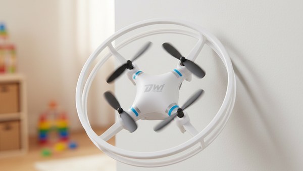 Mini Drone Explorer Noir rebond mur protection intégrale 360 degrés