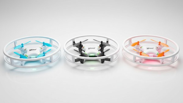 Trio Mini Drone Explorer Bleu Noir Orange showcase trois variantes
