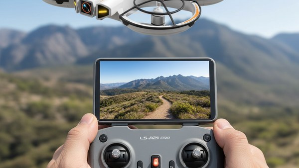 LS-A21 Pro télécommande écran LCD intégré FPV retour vidéo direct main