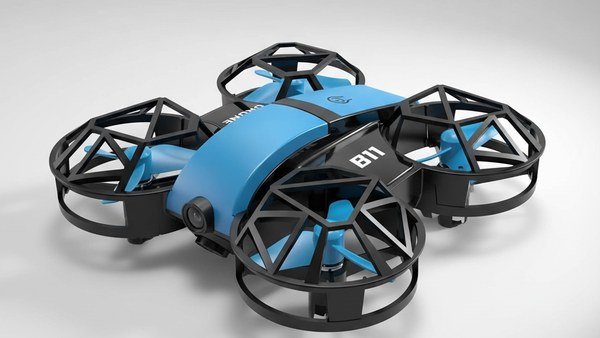 Macro Dowellin D12 bleu carrosserie cages hexagonales double caméra HD studio