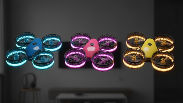 Trio Drone Neon-Racer Pro Bleu Rose Jaune présentation collector choix livrée