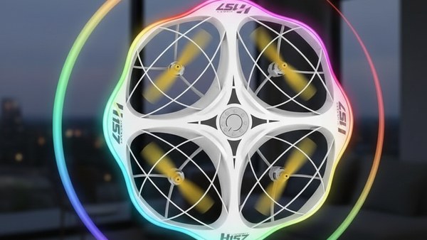 Drone Utimax H157 flip 360 looping rotation acrobatique trace lumineuse RVB