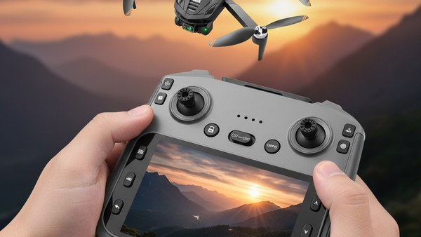 Télécommande V168 Pro Max écran LCD intégré FPV retour vidéo direct main pilotage