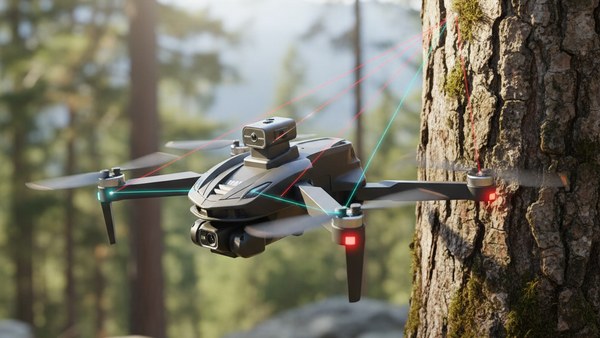 Drone V168 Pro Max évitement obstacles capteurs lasers 360 sécurité anti crash