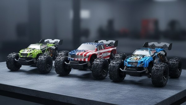Hero studio trio Wild-Track 20 — variantes Vert toxique, Rouge feu et Bleu éclair