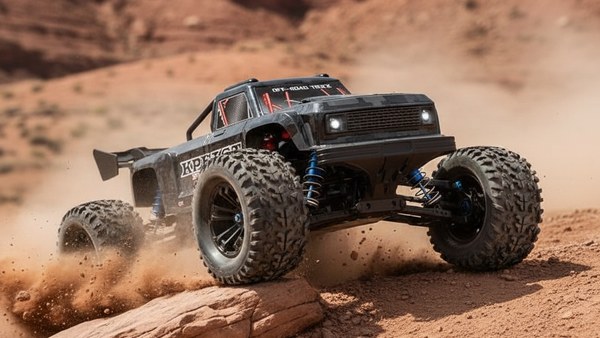 Monster Truck Vortex-X 60 Pro franchissement rochers pente raide désert