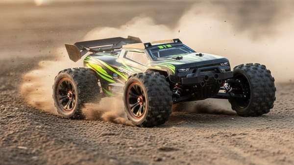 Truggy 9522 PRO vert lime drift virage terre golden hour dust