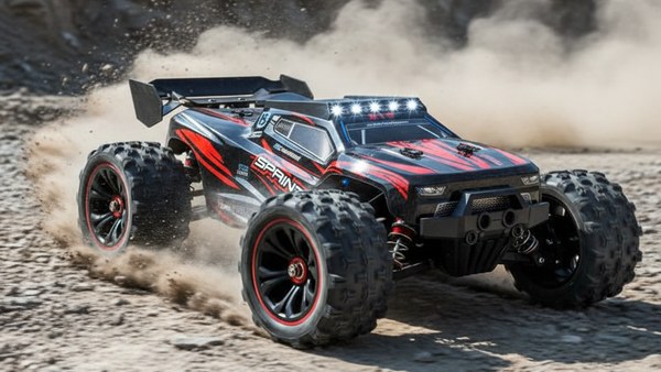 Truggy 9522 PRO rouge franchissement carrière gravier dust