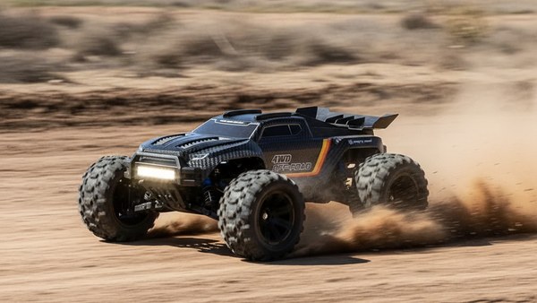 Truggy Carbon-X 12 carbone orange accélération piste poussière