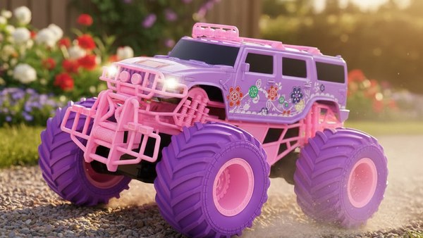 4x4 RC Rose variante Hummer allée gravier maison ensoleillée patio
