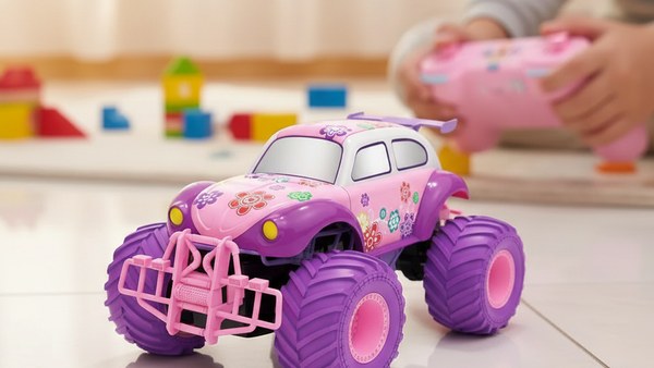 4x4 RC Rose variante Beetle main enfant télécommande pilotage indoor