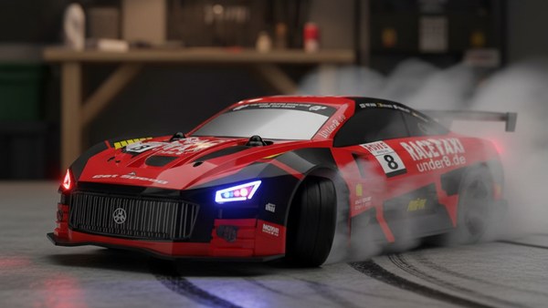 ATX-4 rouge drift garage atelier traces gomme asphalte LED