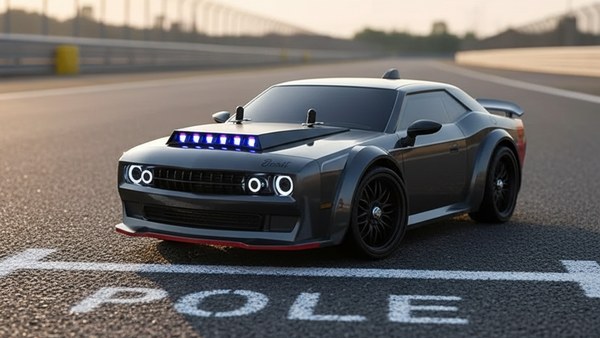 Bolide RC SG216 MAX gunmetal ligne départ pole position circuit asphalte